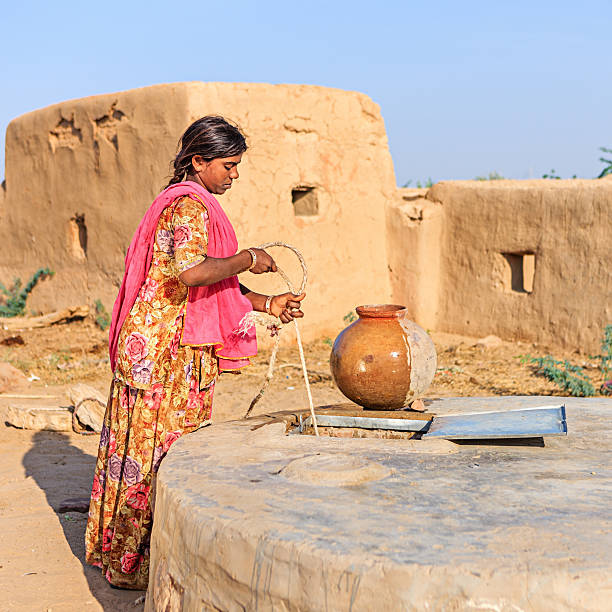istock Indian woman collecting water, Rajasthan 512118838