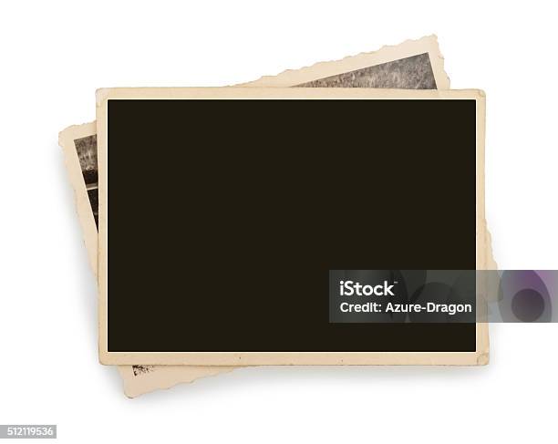Blank Vintage Photo Paper Isolated Stock Photo - Download Image Now - Photographic Print, Photography, Picture Frame