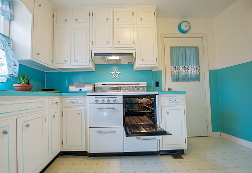 1950s Kitchen with Stove