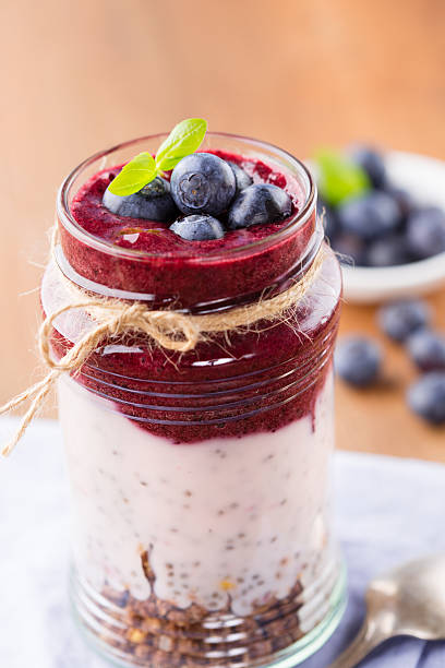 istock Blueberry smoothie with chia seeds 512119914