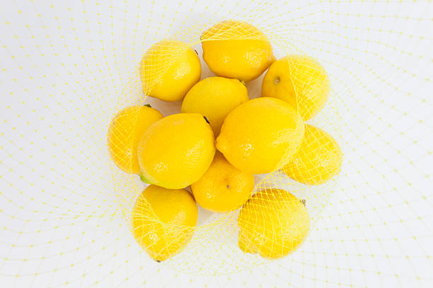 Lemons in white bowl