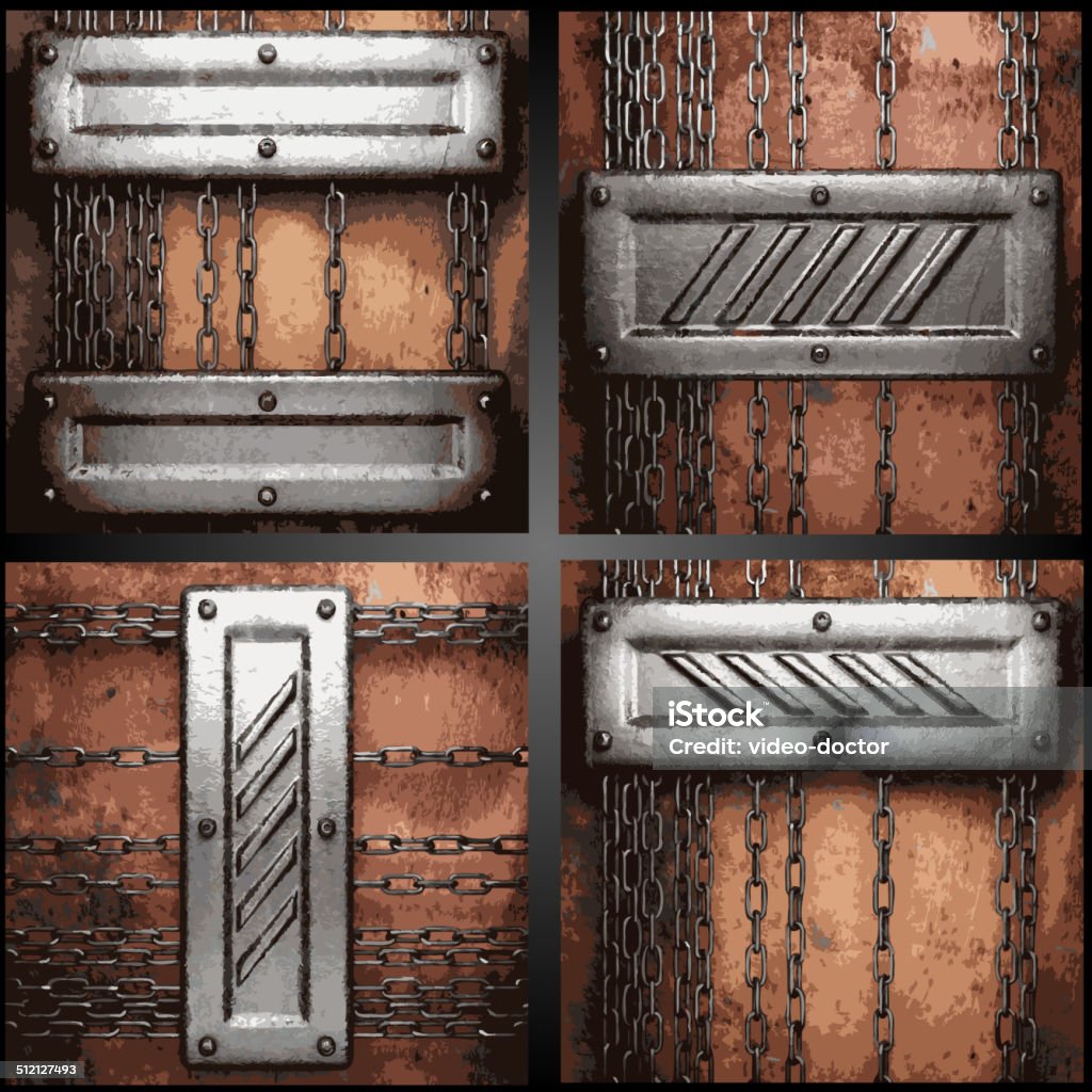 Vector Metal Accessory Vector Metal Background Set Stock Illustration - Download Image Now ...