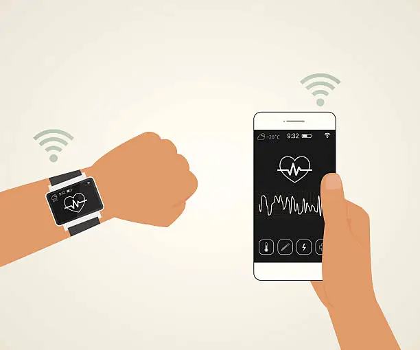 Vector illustration of Smart wristwatch