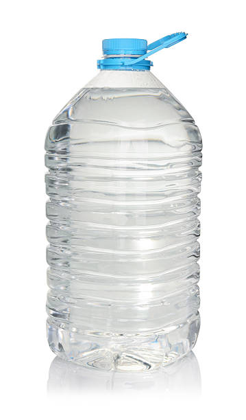 Plastic bottle of drinking water isolated on white