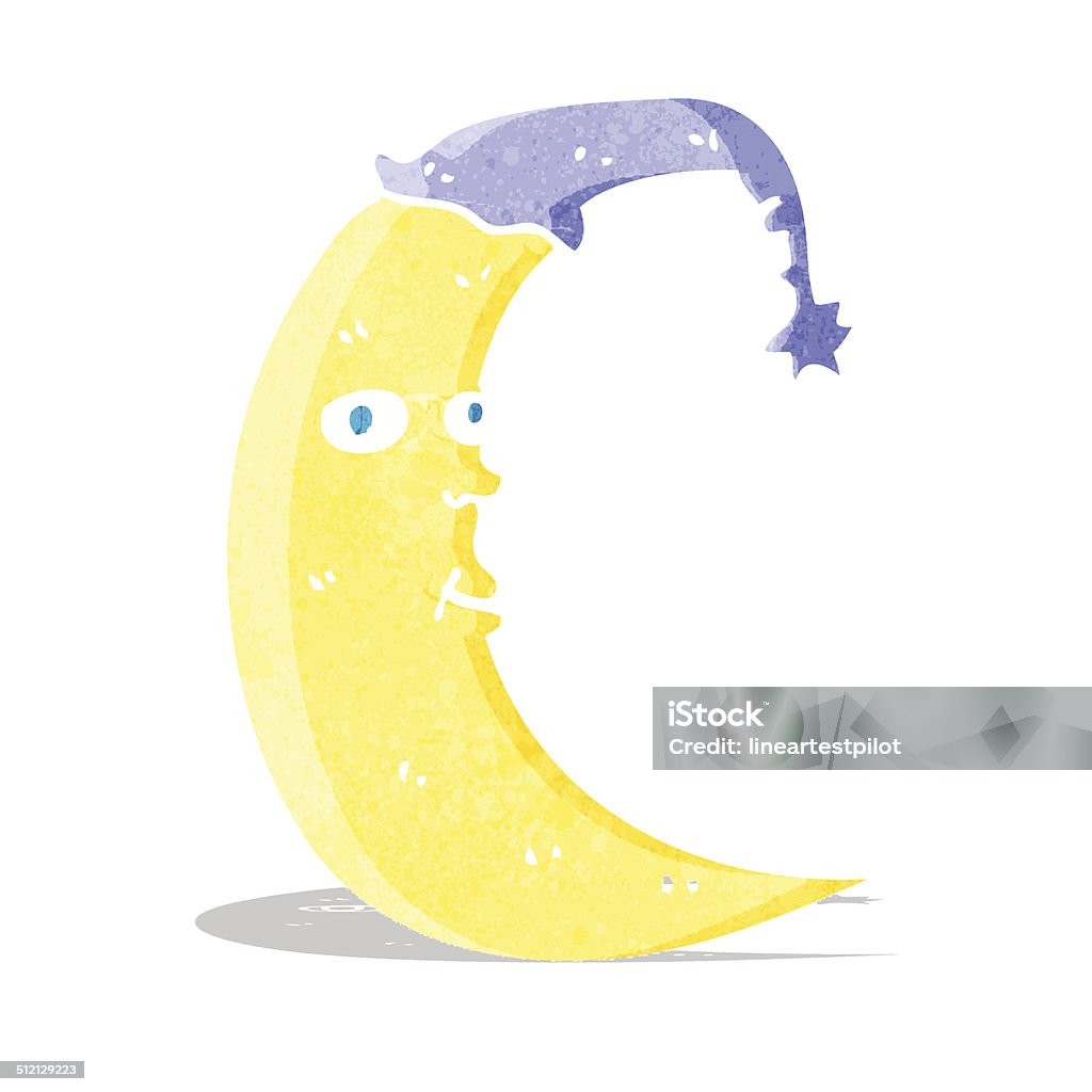 sleepy moon Comic - Lizenzfrei Bizarr Vektorgrafik