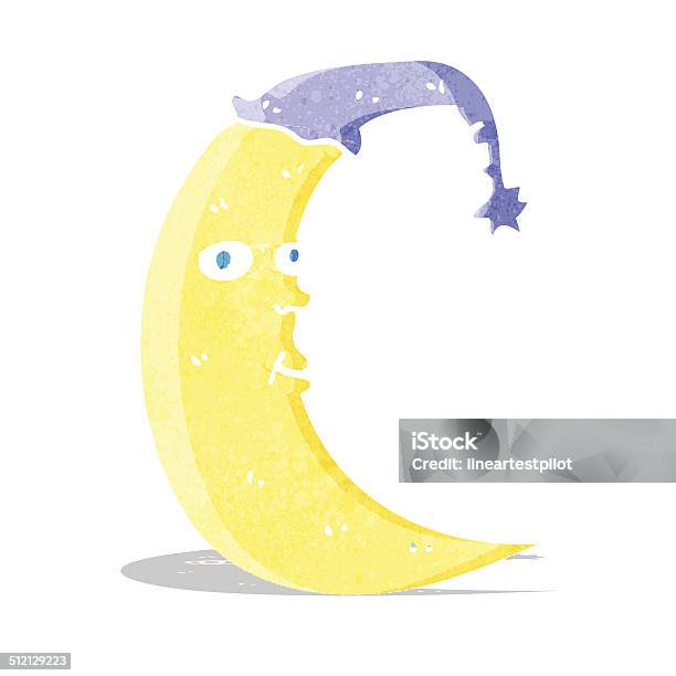 Sleepy Moon Comic Stock Vektor Art und mehr Bilder von Bizarr - Bizarr, ClipArt, Der Mann im Mond