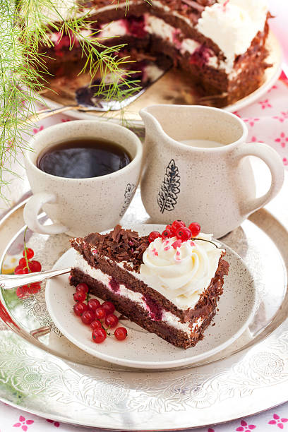 istock Piece of fresh homemade Black Forest cake 512129509