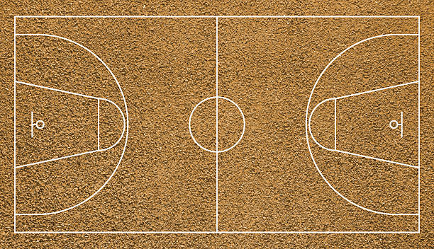 istock Basketball realistic court top view field textured 512131591