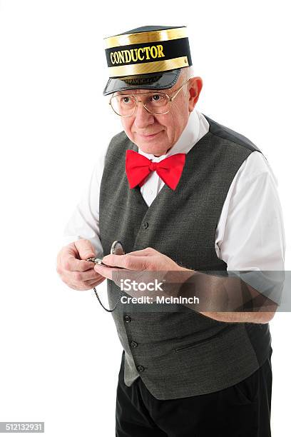 Right On Time Stock Photo - Download Image Now - Train Conductor, Transport Conductor, Hat