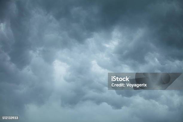 Dramatic Cloudscape Stormy Clouds On The Sky Stock Photo - Download Image Now - Abstract, Backgrounds, Blue