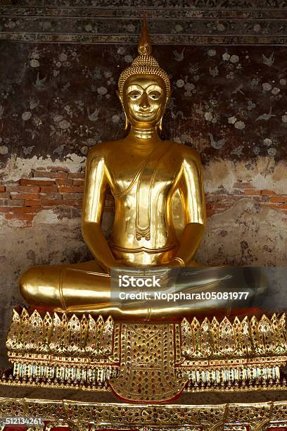 Golden Buddha In Temple Stock Photo - Download Image Now - Architecture, Asia, Bangkok