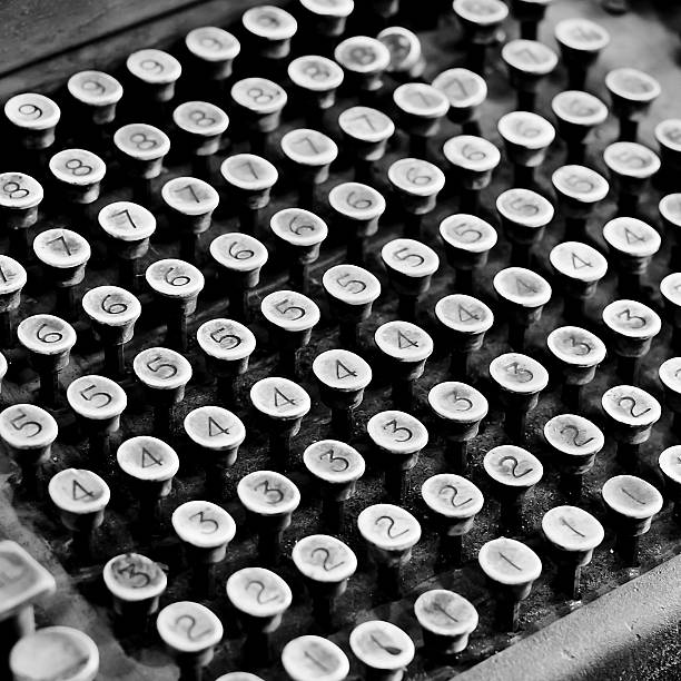 istock Close up of vintage typewriter keys 512134597