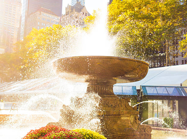 istock Beautiful Water Fountain In Bryant Park, Manhattan 512142886