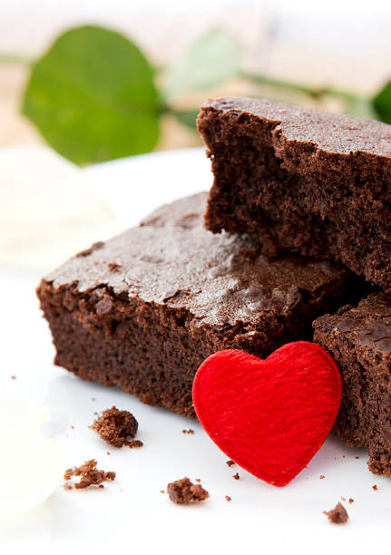 istock Chocolate cake with love heart. 512143422