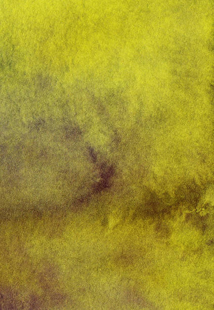 istock Hand painted yellow and brown textured background 512143874