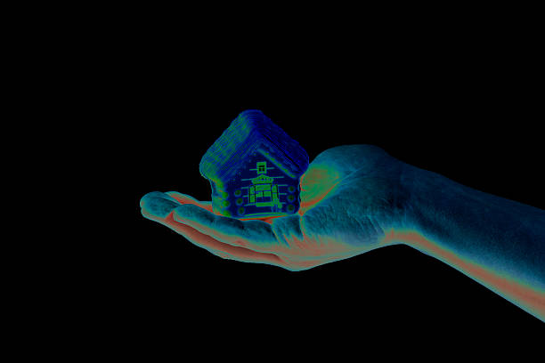 istock Man hand and toy house; real estate presentation 512146628