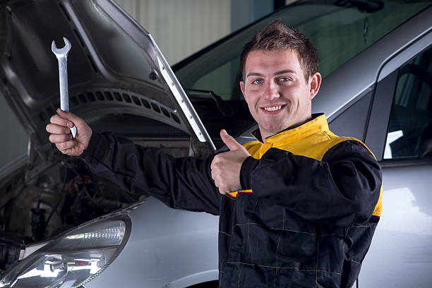 istock Portrait of handsome mechanic 512147934