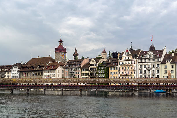 istock view of Lucerne with Kapellbrucke 512148464