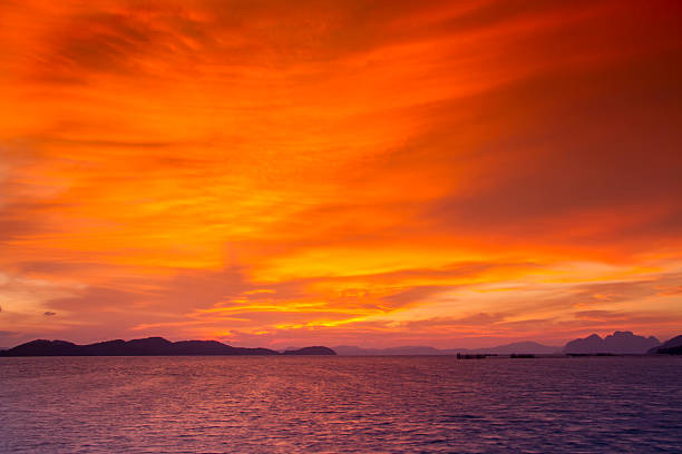 Evening view of Koh Yao Yai, island in the Andaman Sea between Phuket and Krabi Thailand.