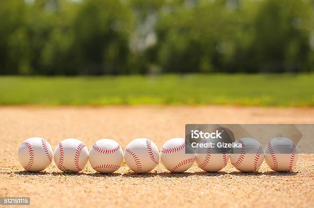 Baseball Balls On Field Stock Photo - Download Image Now - Youth Baseball, Baseball - Ball, Green Color