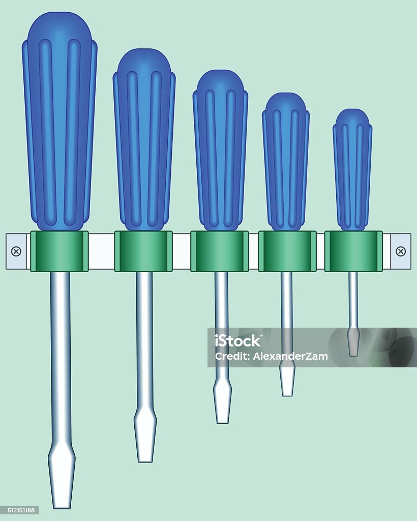 Screwdriver Set Graphics Screwdrivers Stock Illustration - Download Image Now - Craft Product ...