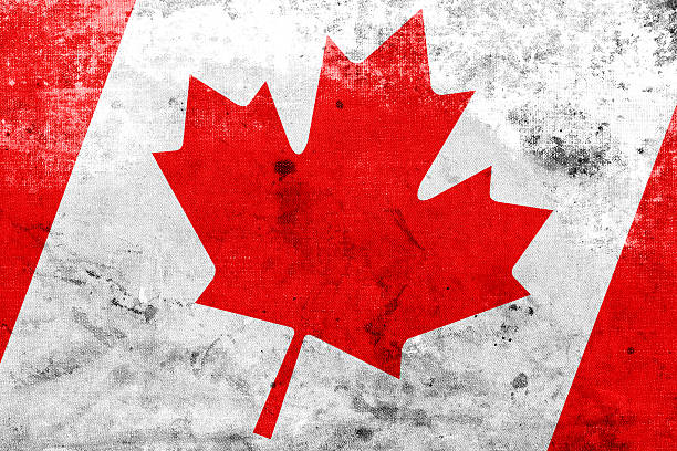 istock Canada Flag with a vintage and old look 512152627