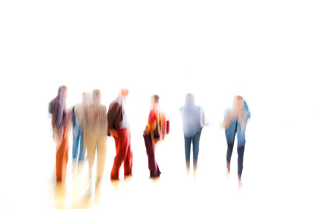 istock Rear View of Unrecognizable, Blurred Group of People 512153078