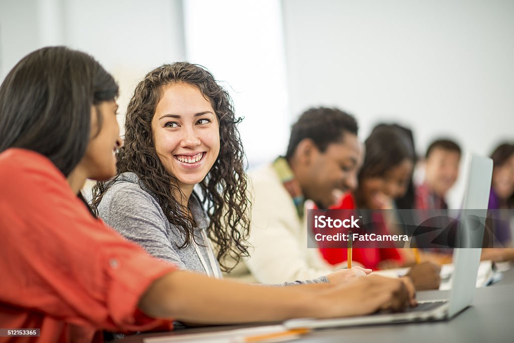University Students Group of college students in classroom Classroom Stock Photo