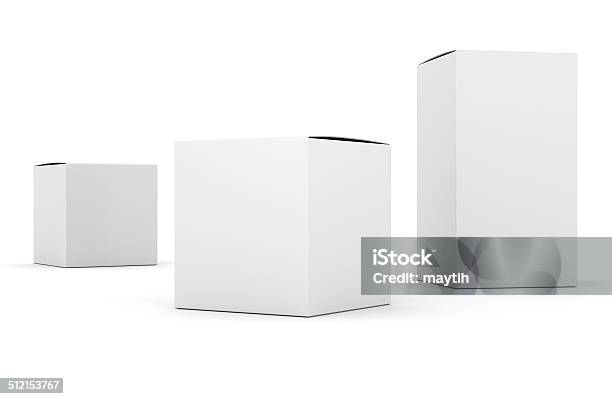 Composition Of Blank Boxes Stock Photo - Download Image Now - Box - Container, White Color, Template