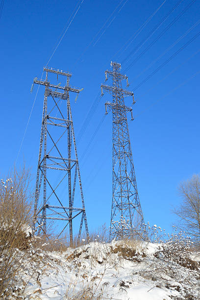 istock Electric power transmission lines. 512154004