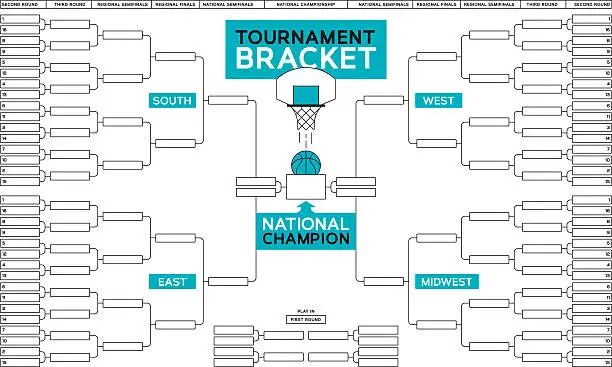 Vector illustration of Basketball Tournament Bracket