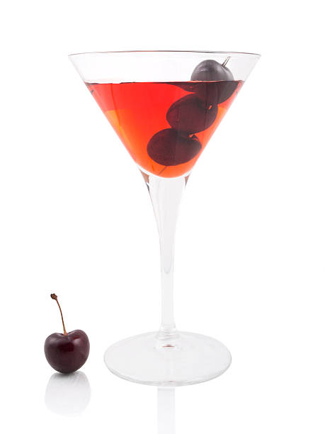 istock Manhattan cocktail garnished with a cherry 512154434