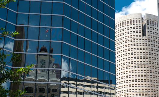 Photo of downtown Tampa office buildings.