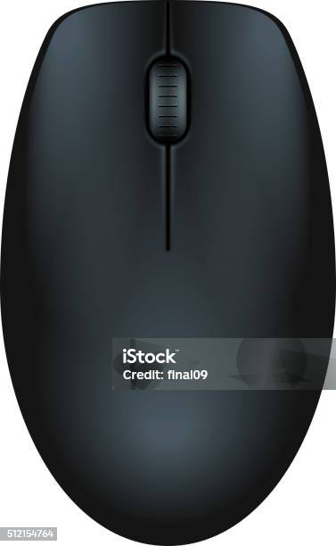 Realistic Computer Mouse Image Black Realistic Computer Mouse Stock Illustration - Download Image Now ...