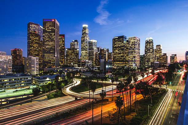 Los Angeles, CA LA from my favorite view city of los angeles los angeles county skyline city stock pictures, royalty-free photos & images