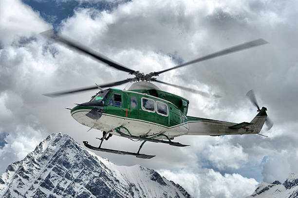 istock Rescue helicopter in the sky 512155343