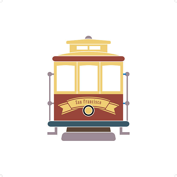 San Francisco Streetcar San Francisco Streetcar overhead cable car stock illustrations