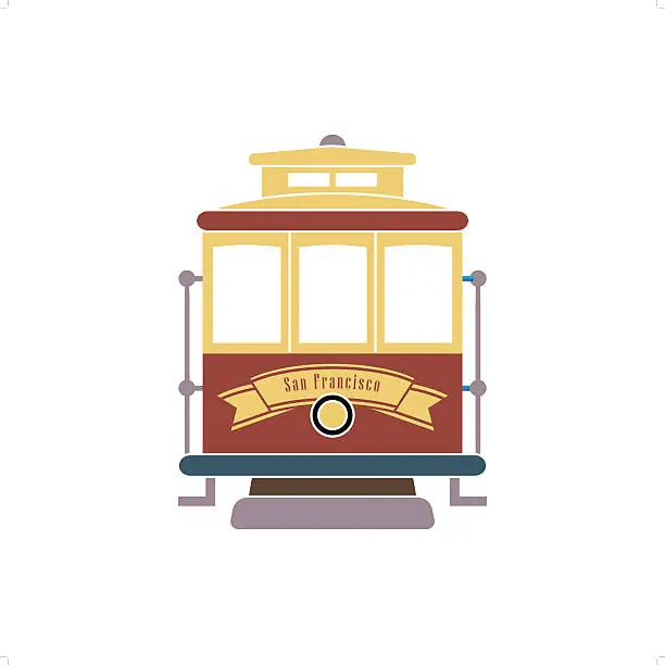 Vector illustration of San Francisco Streetcar