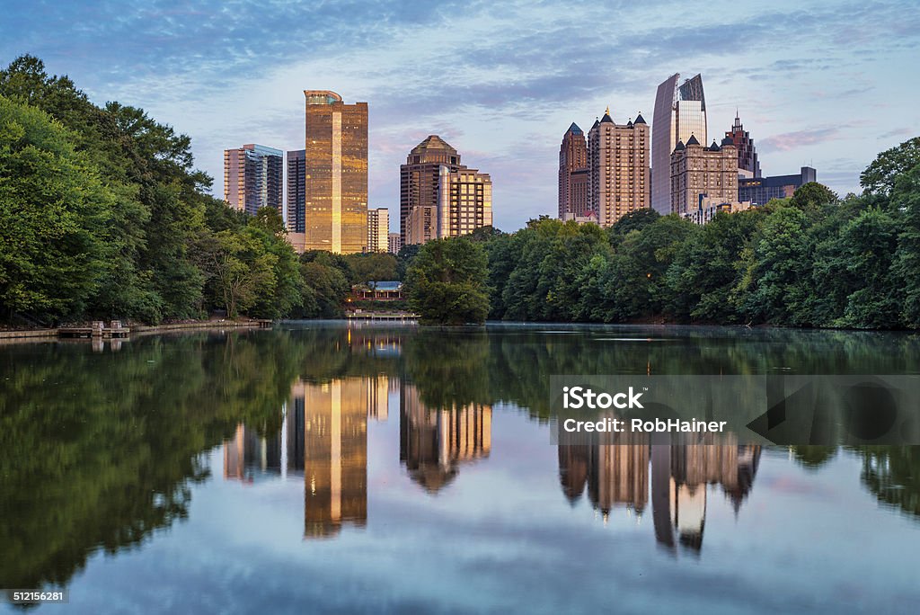 Skyline of downtown Atlanta, Georgia Skyline of downtown Atlanta, Georgia from Piedmont Park Atlanta - Georgia Stock Photo