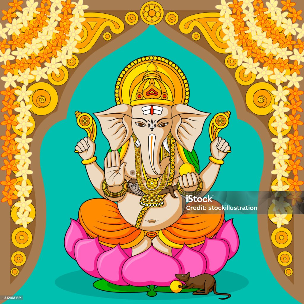 Lord Ganesha Stock Illustration - Download Image Now - Ganesha ...