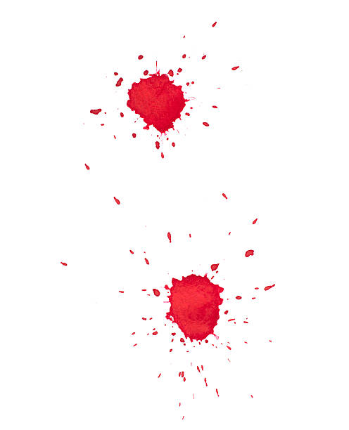 istock Abstract watercolor aquarelle hand drawn red drop splatter stain art 512158191