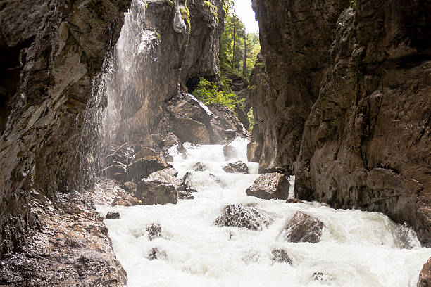 The Partnachklamm in Bavaria Germany Image of the Partnachklamm in Bavaria Germany partnach gorge stock pictures, royalty-free photos & images