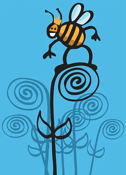 Vector illustration of Bee King