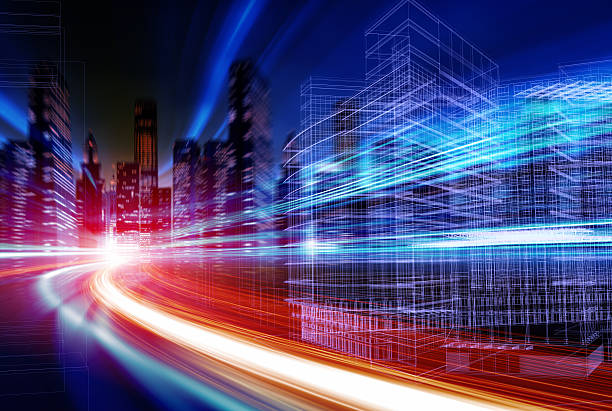 istock Urban highway traffic at night 512167842