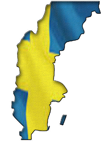 mapa da suécia - sweden map cartography counties - fotografias e filmes do acervo