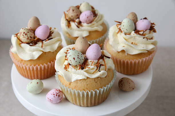 Homemade Easter eggs cupcakes Homemade Easter eggs cupcakes easter cake photos stock pictures, royalty-free photos & images