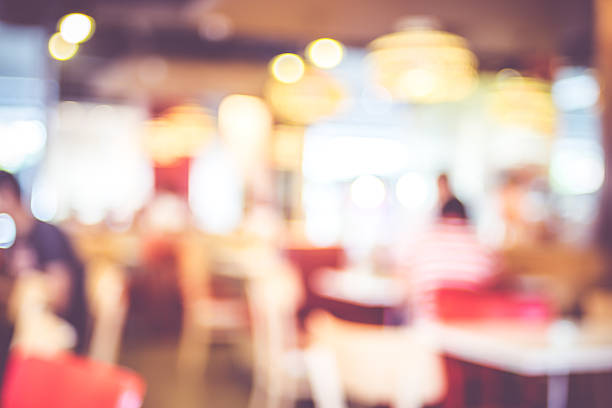 istock Blurred background : Customer at cafe blur background with bokeh 512170816