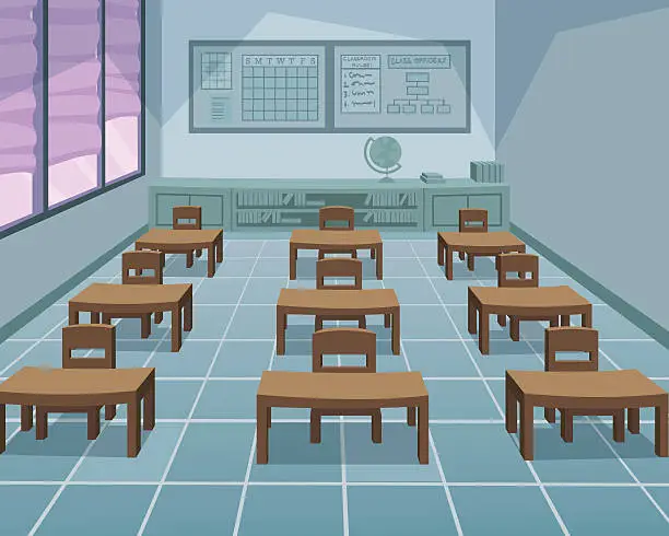 Vector illustration of Classroom