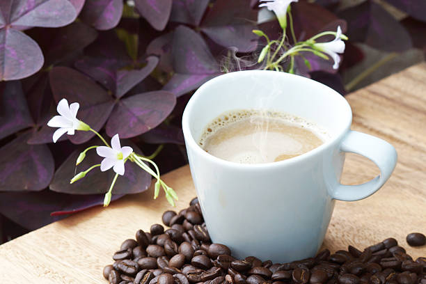 istock Coffee and cookie on a wood background. 512176739