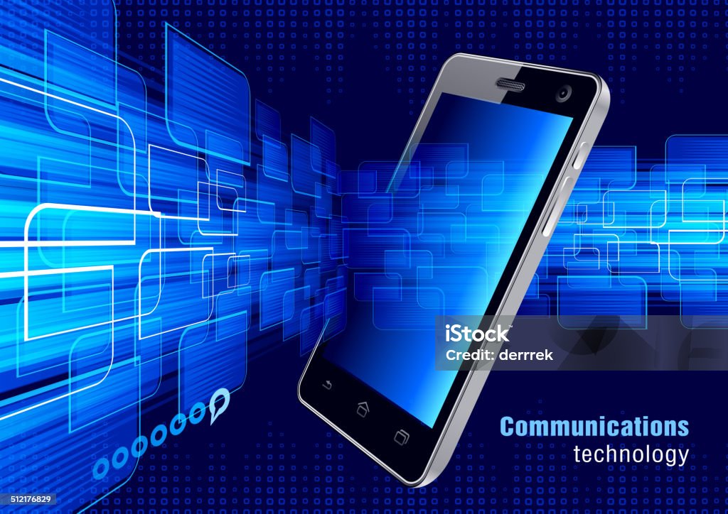 Comms Tech Computer Background Communications Technology Stock Illustration - Download Image Now ...
